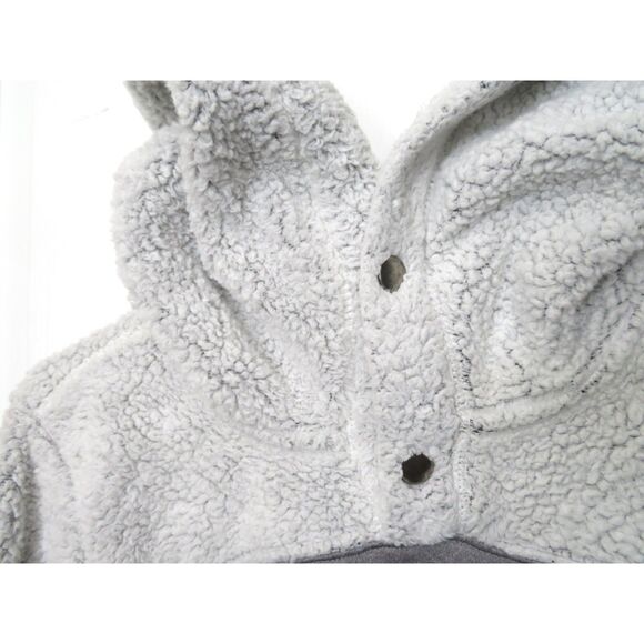 Liv Outdoor Hoodie Kangaroo Pocket Women's Shearling Hood Gorpcore Gray Sz M - Picture 4 of 10